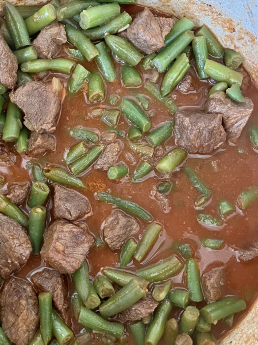 okra green beans tomato stew