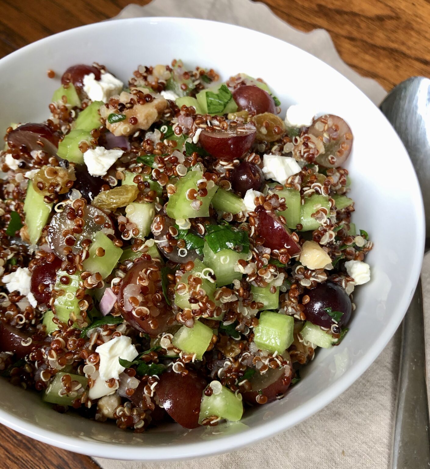 Quinoa Salad with Feta, Grapes & Walnuts Janine's Recipes